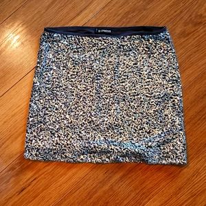 Express sparkly mini skirt